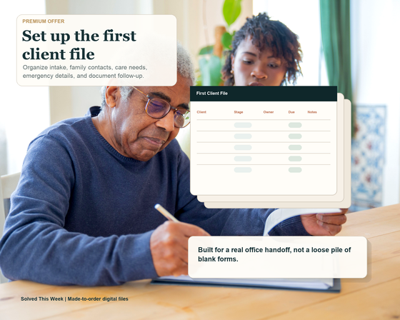 Home Care Business Forms Setup, Custom Editable Agency Templates, Non-Medical Client Intake, Caregiver Forms
