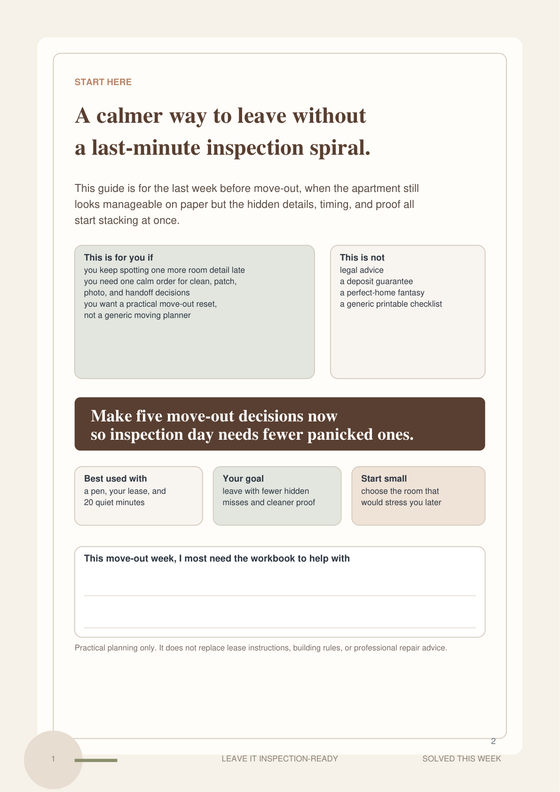 Leave It Inspection-Ready