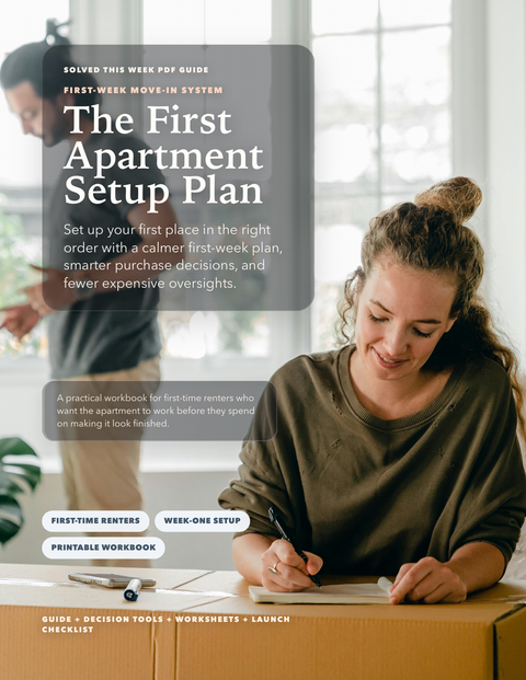 The First Apartment Setup Plan cover