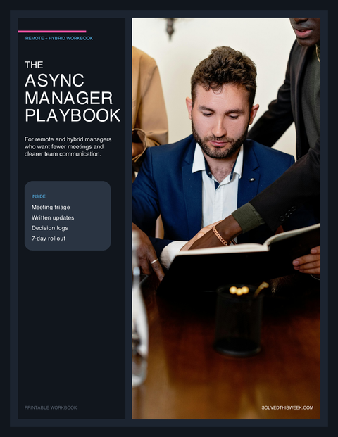 THE ASYNC MANAGER PLAYBOOK cover