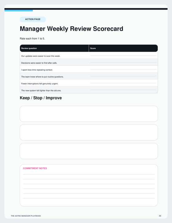 The Async Manager Playbook