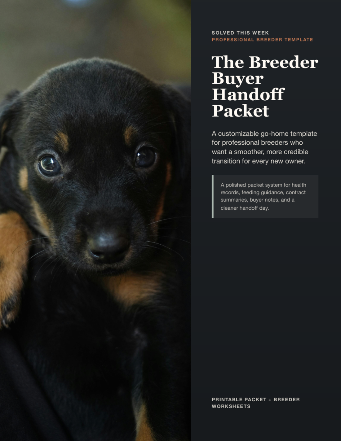 The Breeder Buyer Handoff Packet