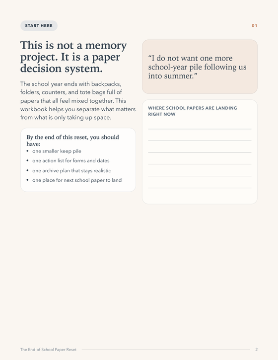 The End of School Paper Reset