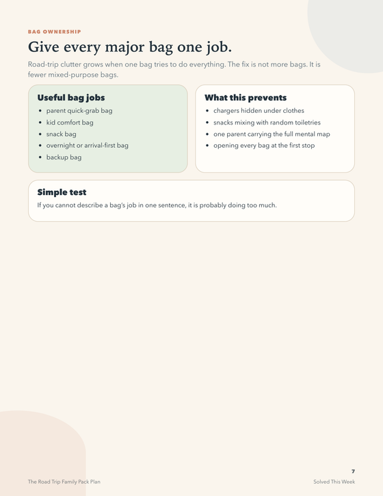 The Road Trip Family Pack Plan