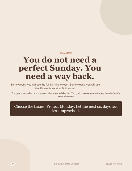 The Sunday Catch-Up Reset